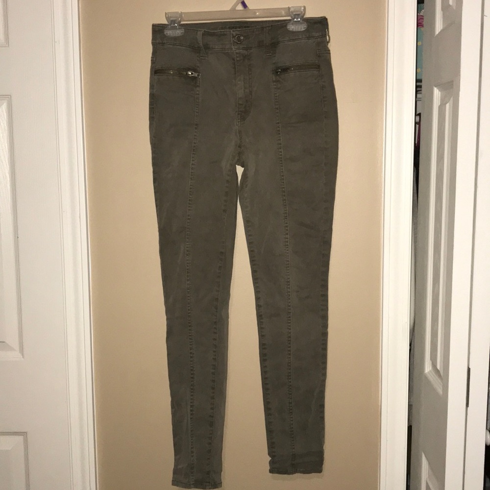 Army green high rise Jegging